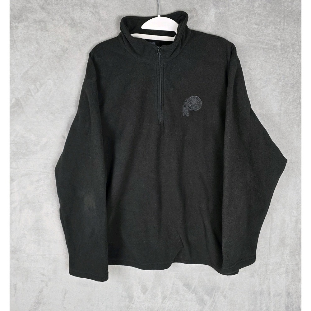 NFL Washington Redskins‎ Fleece Black Jacket Black Logo Size XL